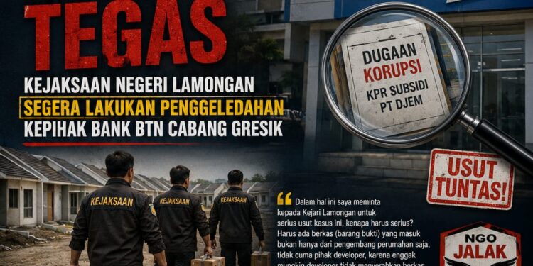 NGO JALAK Desak Kejari Lamongan Geledah Bank BTN Cabang Gresik