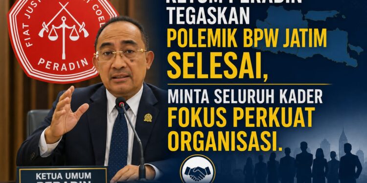 Ketum PERADIN: Polemik BPW Jatim Selesai, Kader Diminta Fokus Perkuat Organisasi
