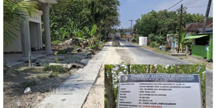 Drainase Baru di Selorejo Baureno Tuntas, Warga: Tak Khawatir Air Meluber ke Jalan