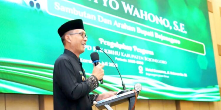 Bupati Wahono Hadiri Pengukuhan DPD PFK KBIHU Bojonegoro 2026 – 2030