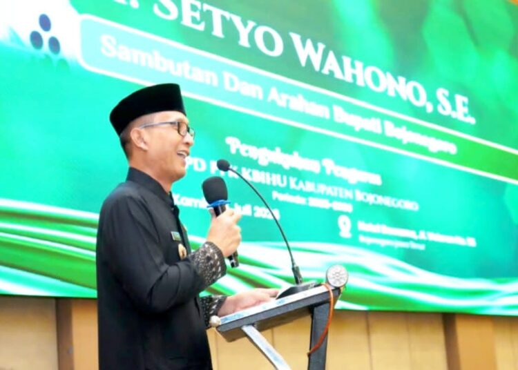 Bupati Wahono Hadiri Pengukuhan DPD PFK KBIHU Bojonegoro 2026 – 2030
