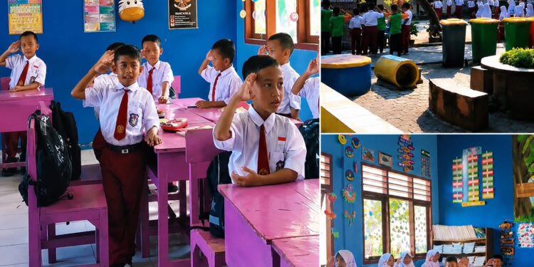 Bangun Nasionalisme Sejak Dini, SDN Sumberagung Jadi SD Percontohan Bela Negara