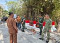 Dandim 0812/Lamongan Tinjau Proyek Jembatan Merah Putih Sumberejo