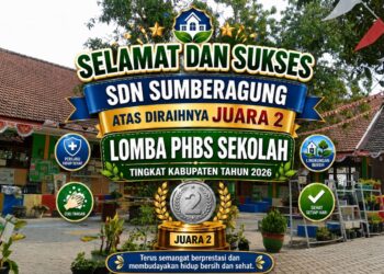 Kalahkan Ratusan Sekolah, SDN Sumberagung Raih Juara 2 Lomba PHBS Kabupaten Lamongan 2026