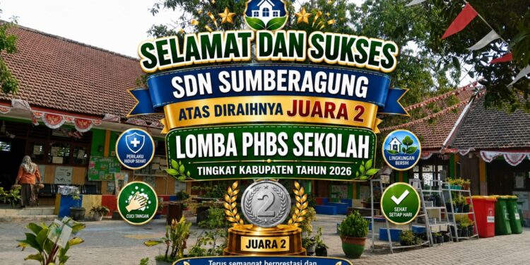 Kalahkan Ratusan Sekolah, SDN Sumberagung Raih Juara 2 Lomba PHBS Kabupaten Lamongan 2026