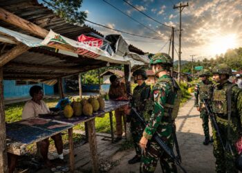 Satgas Pamtas Yonif 764/IB Bantu Ekonomi Warga Perbatasan