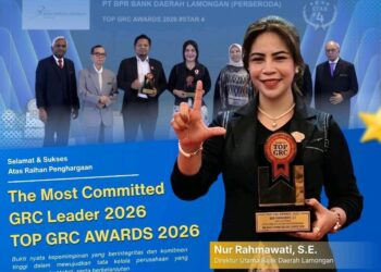 Bank Daerah Lamongan Raih GRC Award 2026, Tata Kelola dan Pembiayaan UMKM Jadi Fokus