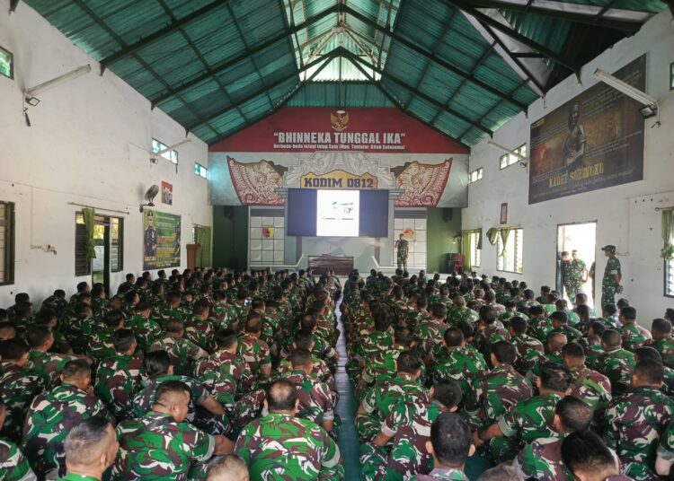 Kodim 0812 Lamongan Sosialisasikan Rekrutmen Bintara dan Tamtama TNI AD ke Ratusan Babinsa